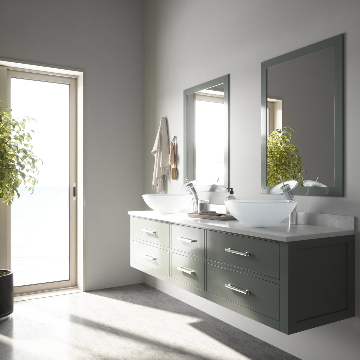 Giovanni Round Glass Vessel Sink