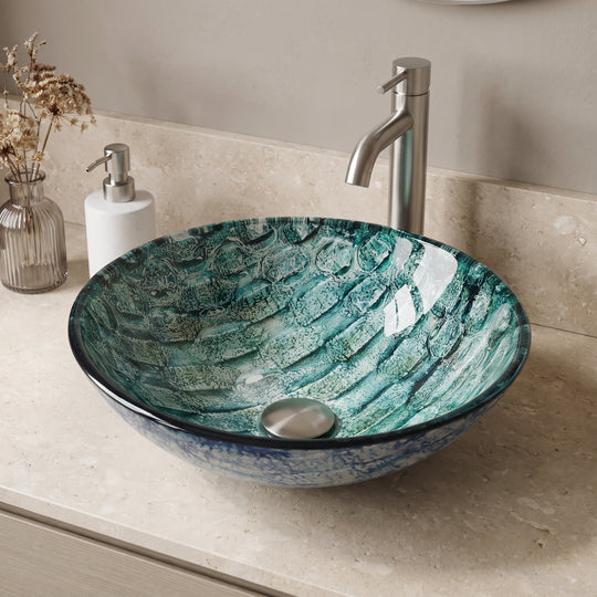 Giovanni Round Glass Vessel Sink