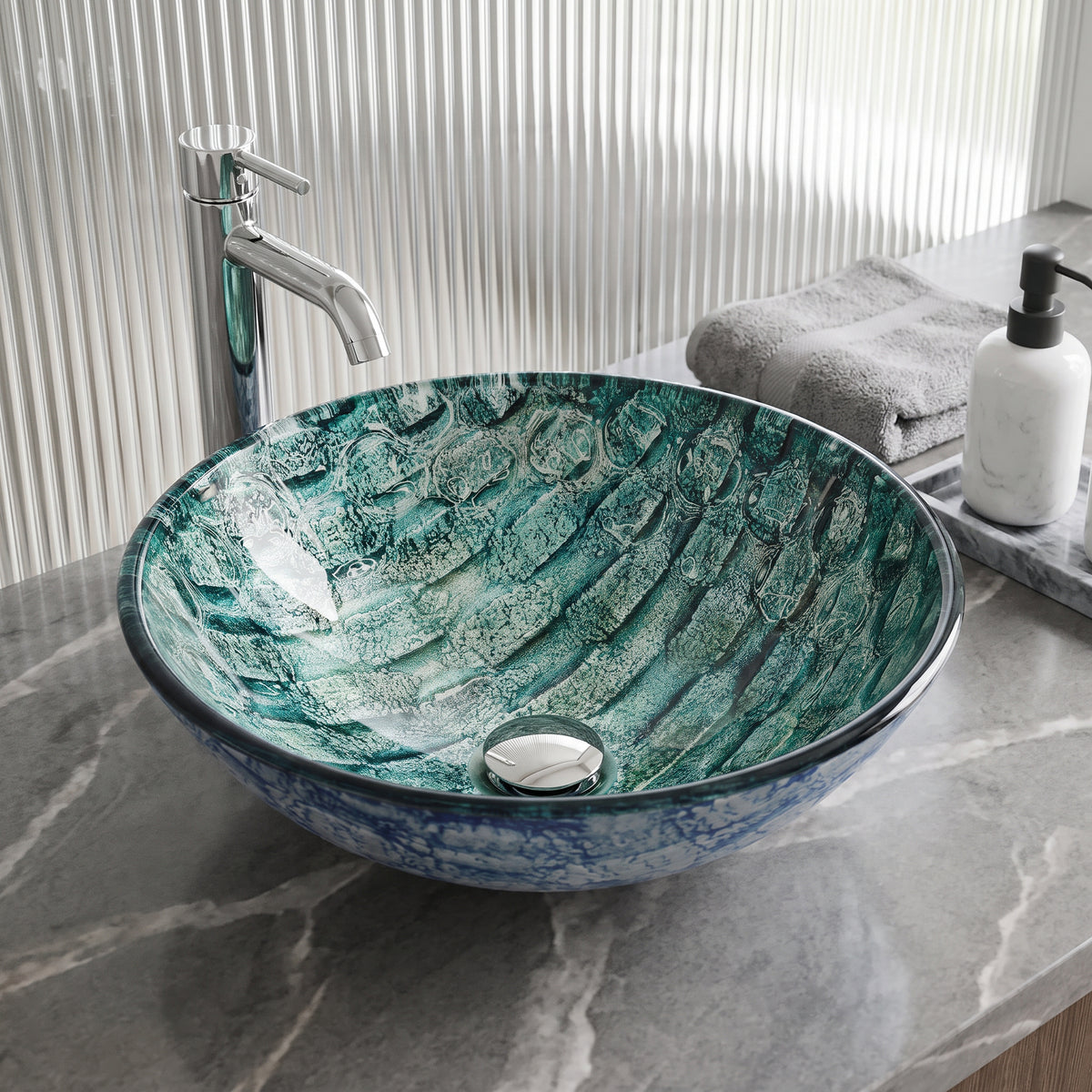 Giovanni Round Glass Vessel Sink