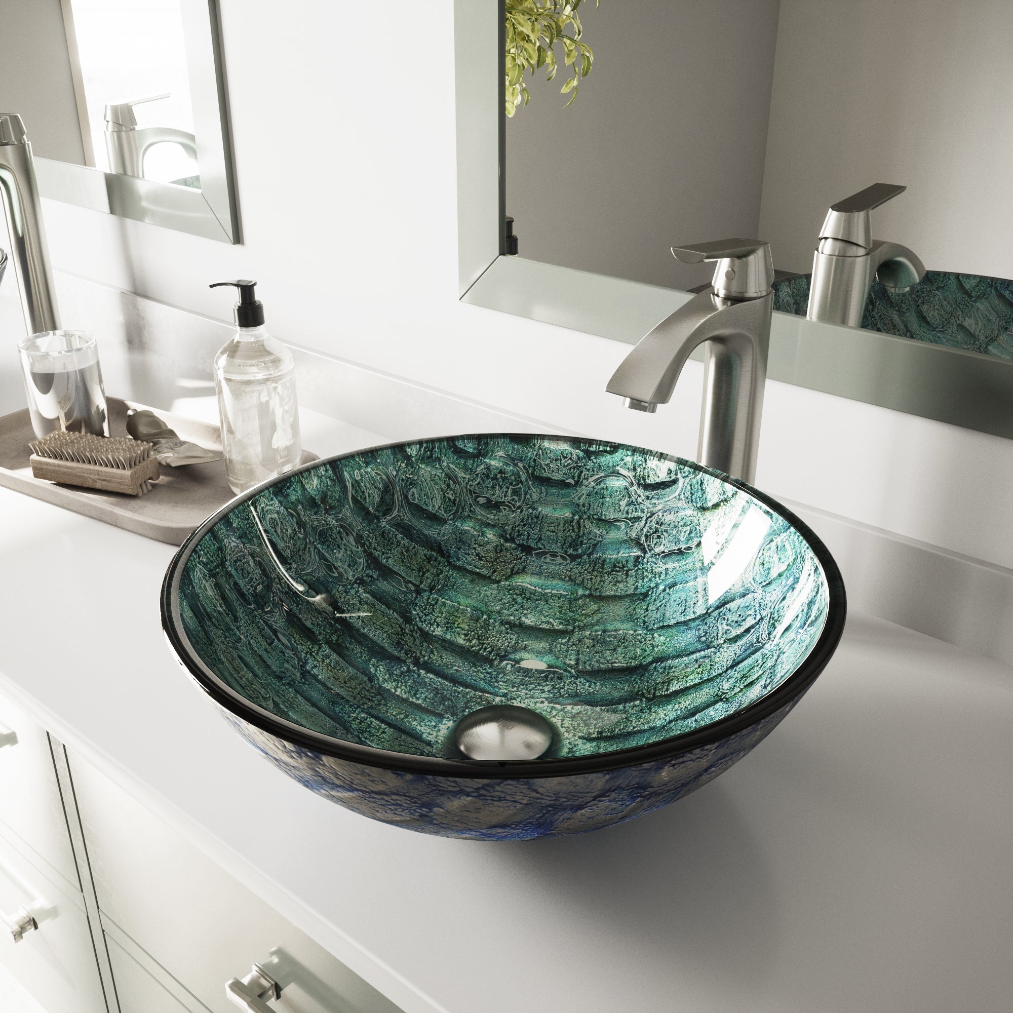 Giovanni Round Glass Vessel Sink