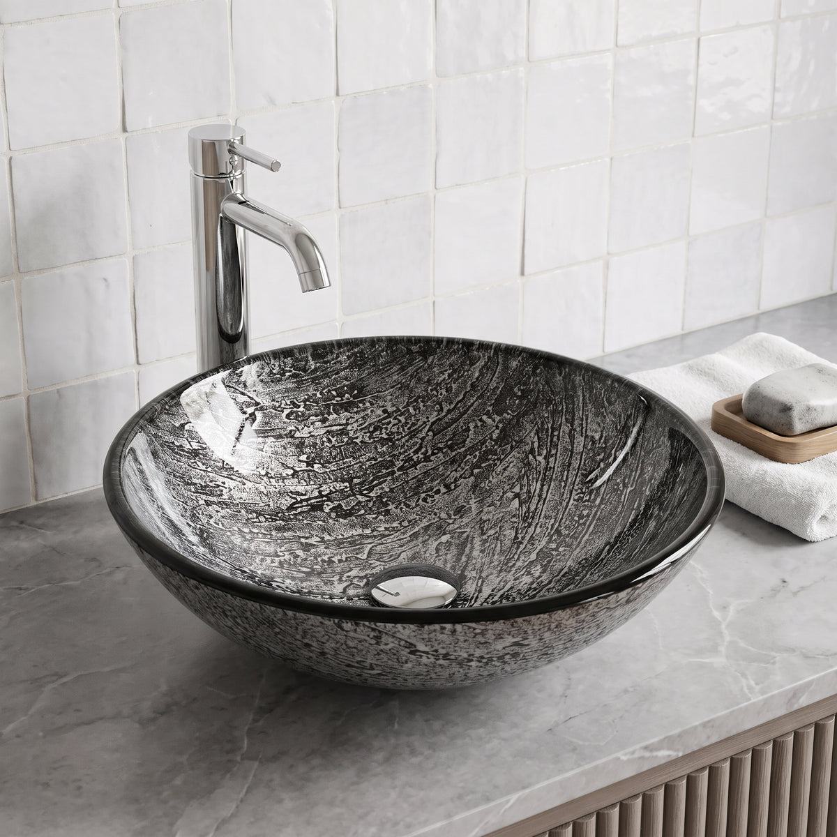 Giovanni Round Glass Vessel Sink