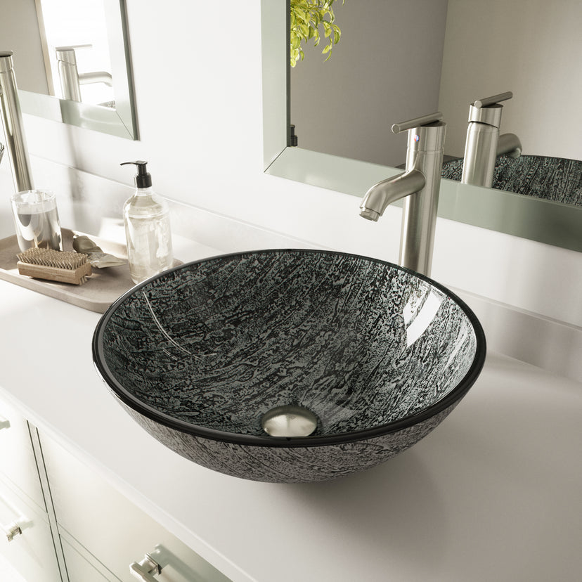 Giovanni Round Glass Vessel Sink