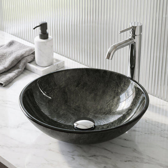 Giovanni Round Glass Vessel Sink