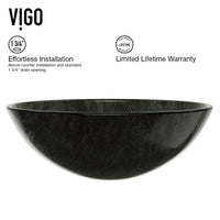 Giovanni Round Glass Vessel Sink