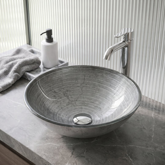 Giovanni Round Glass Vessel Sink