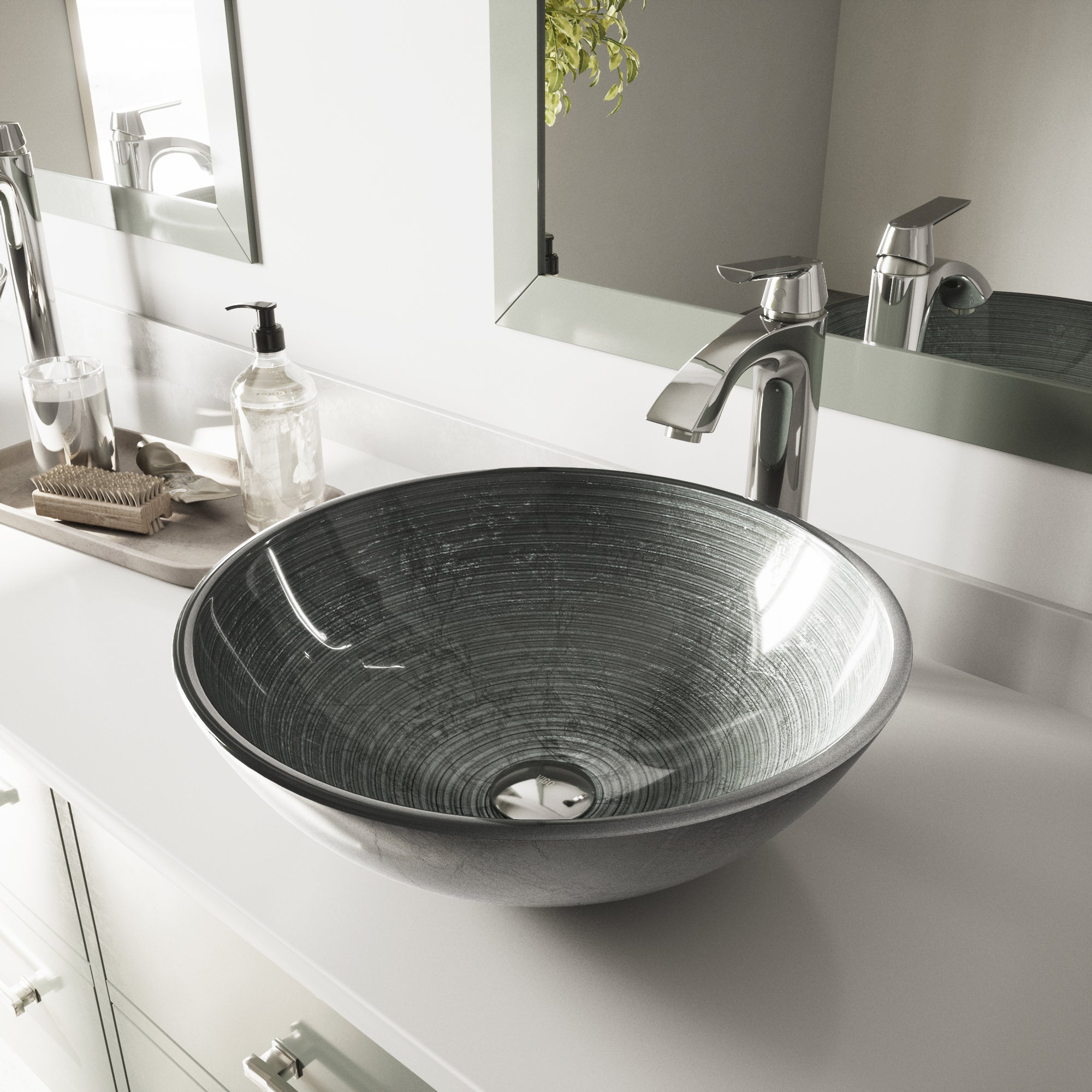 Giovanni Round Glass Vessel Sink