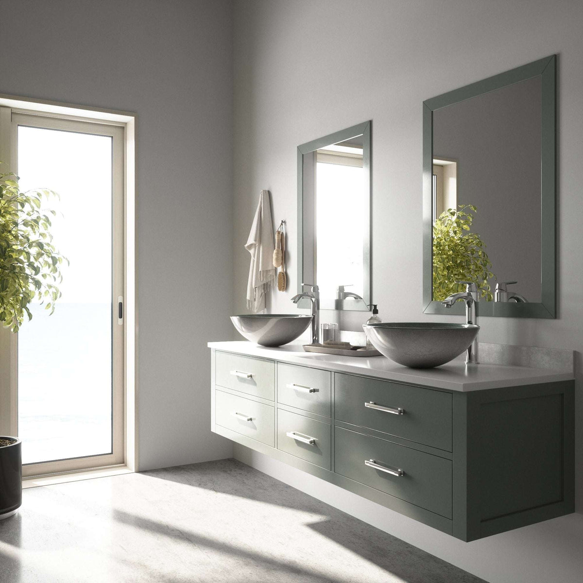 Giovanni Round Glass Vessel Sink