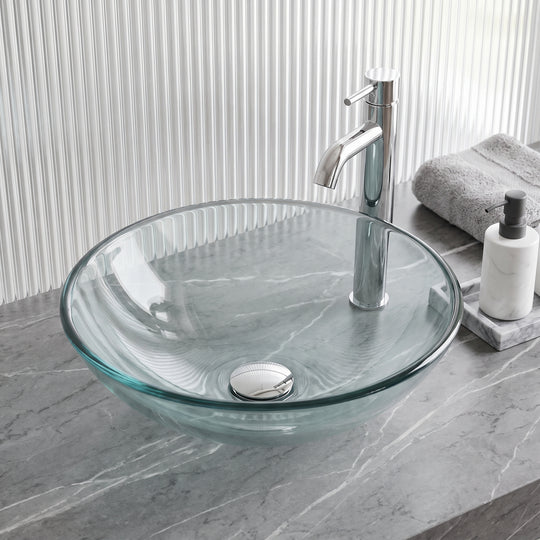 Giovanni Round Glass Vessel Sink