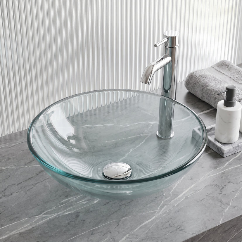 Giovanni Round Glass Vessel Sink