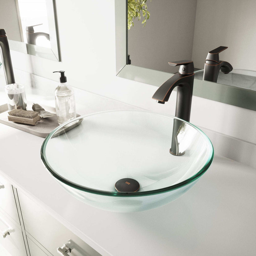 Giovanni Round Glass Vessel Sink