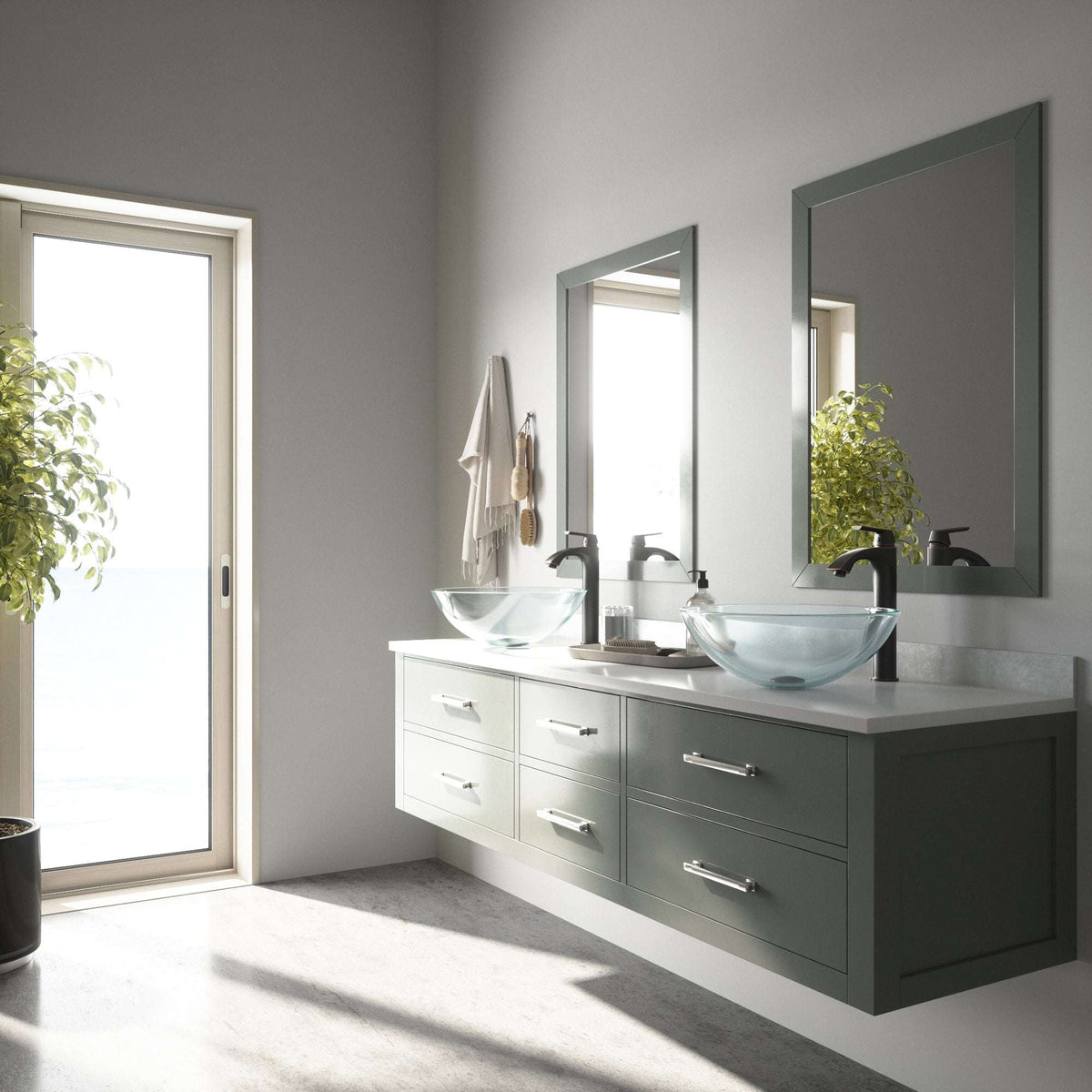 Giovanni Round Glass Vessel Sink