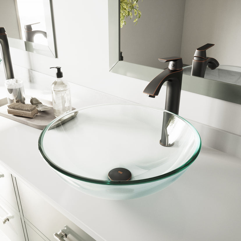 Giovanni Round Glass Vessel Sink