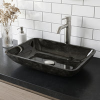 Sottile Rectangular Glass Vessel Sink