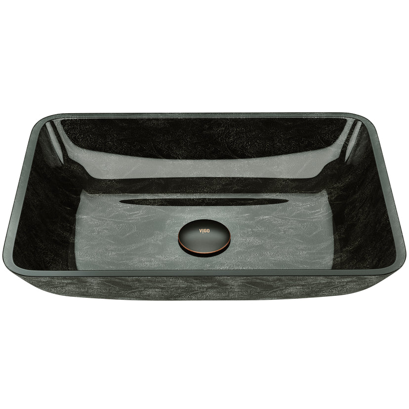 Sottile Rectangular Glass Vessel Sink