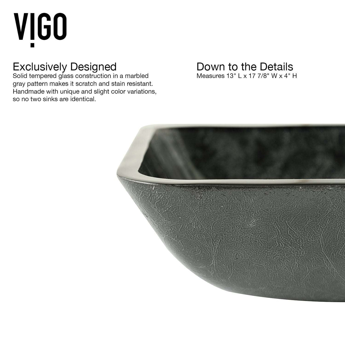 Certified gray onyx glass sink for commercial and residential use