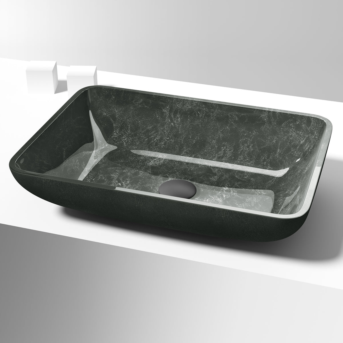 Sottile Rectangular Glass Vessel Sink