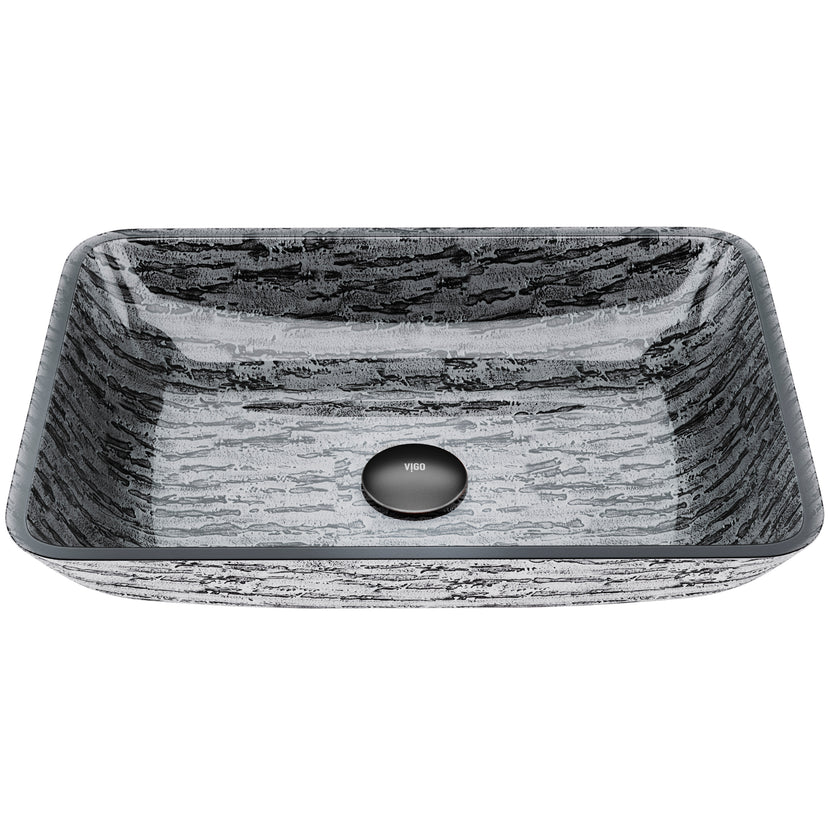 Sottile Rectangular Glass Vessel Sink