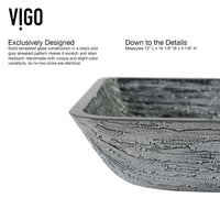 Certified slate grey glass sink for commercial and residential use