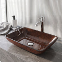 Sottile Rectangular Glass Vessel Sink