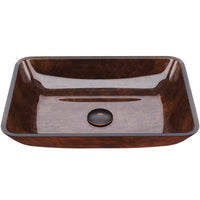 Sottile Rectangular Glass Vessel Sink
