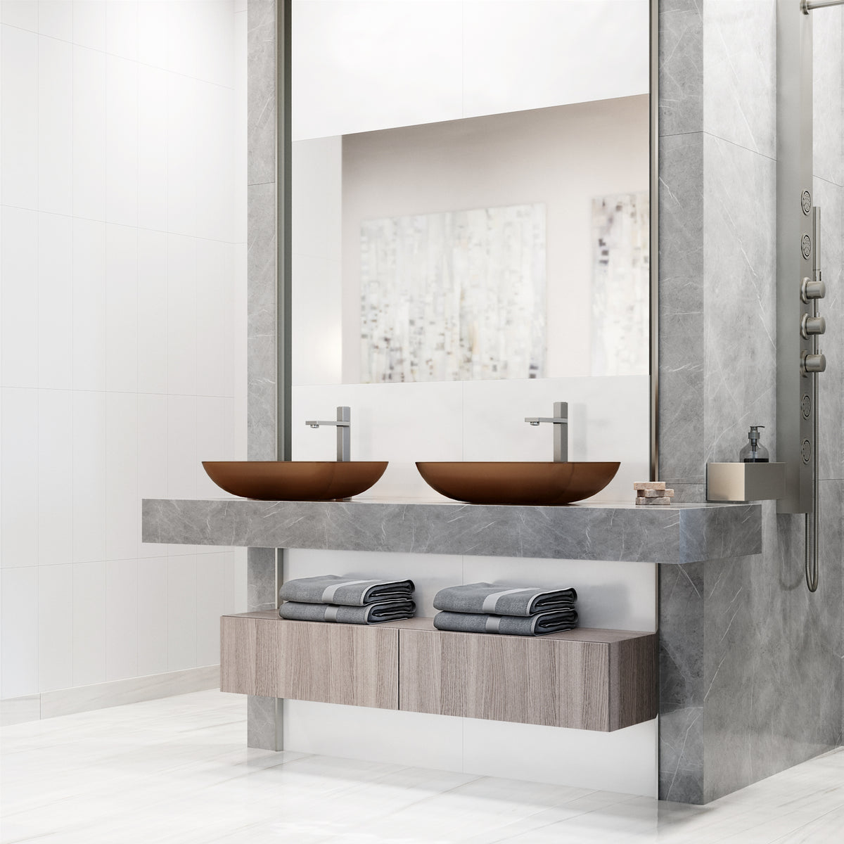 Sottile Rectangular Glass Vessel Sink