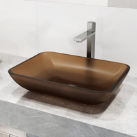 Sottile Rectangular Glass Vessel Sink