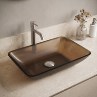 Sottile Rectangular Glass Vessel Sink