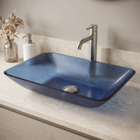 Sottile Rectangular Glass Vessel Sink