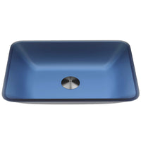 Handmade rectangular sink in royal blue, suitable for commercial spaces