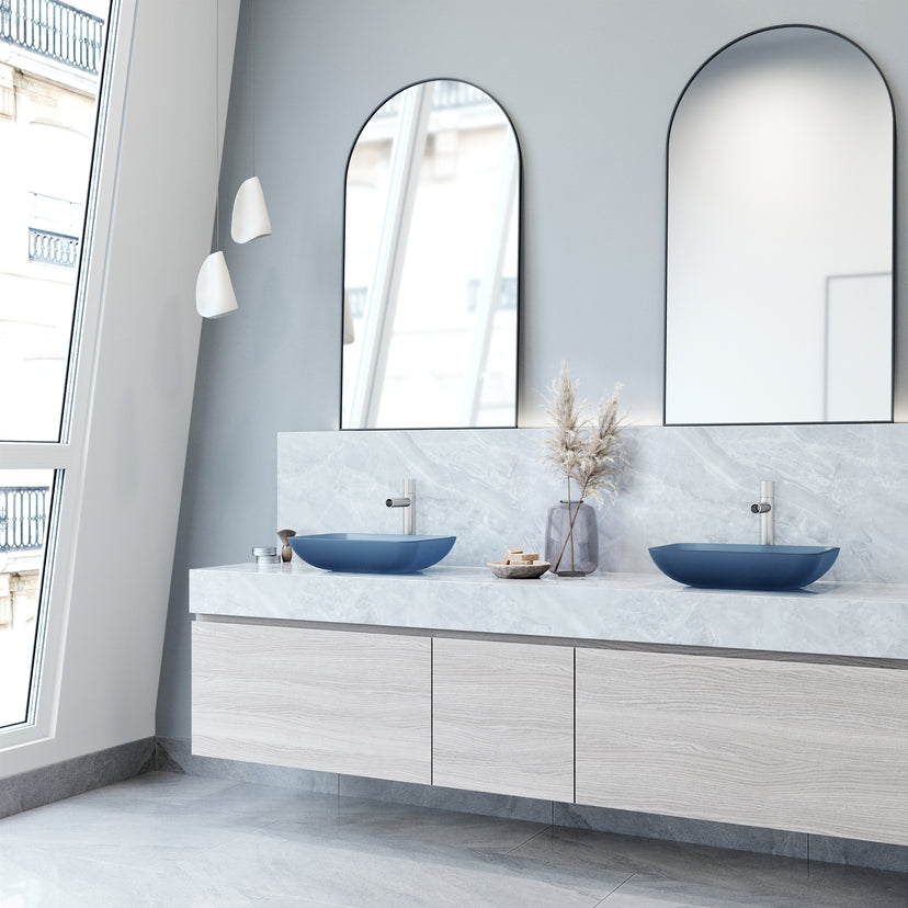 Sottile Rectangular Glass Vessel Sink