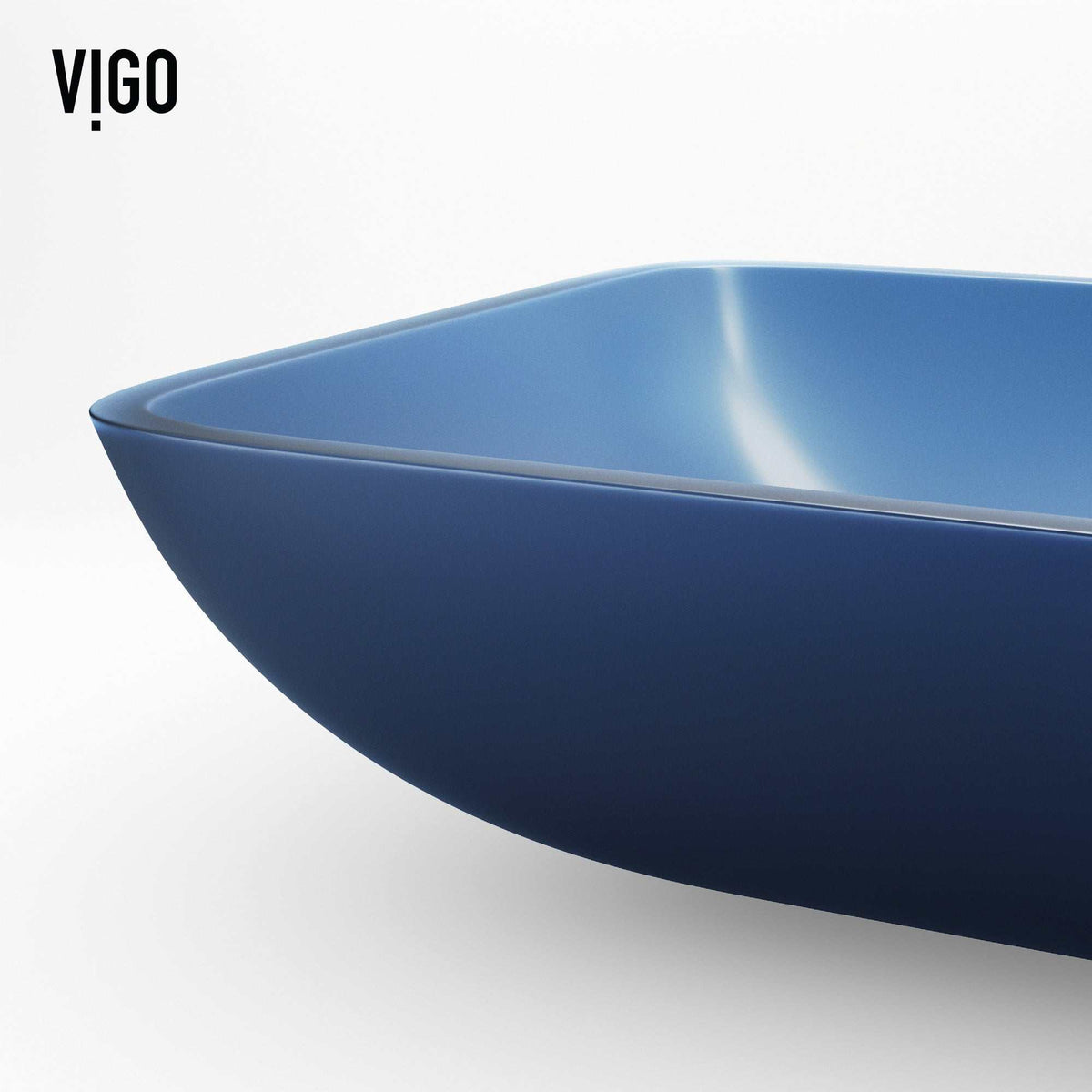 Certified royal blue glass sink for commercial and residential use