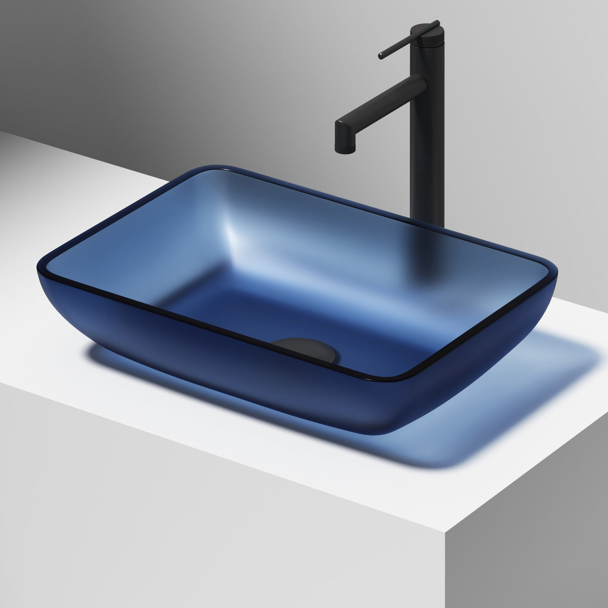 Sottile Rectangular Glass Vessel Sink