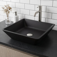 Matte Shell Square Vessel Bathroom Sink