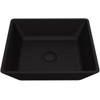 Square shaped matte shell glass sink ideal for modern bathroom decor