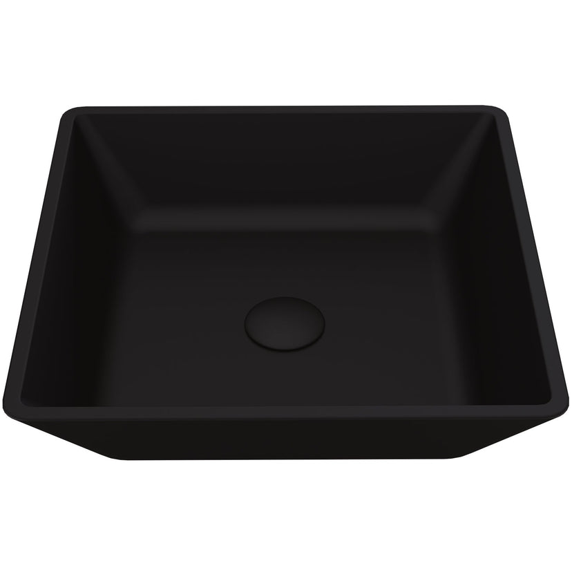 Square shaped matte shell glass sink ideal for modern bathroom decor
