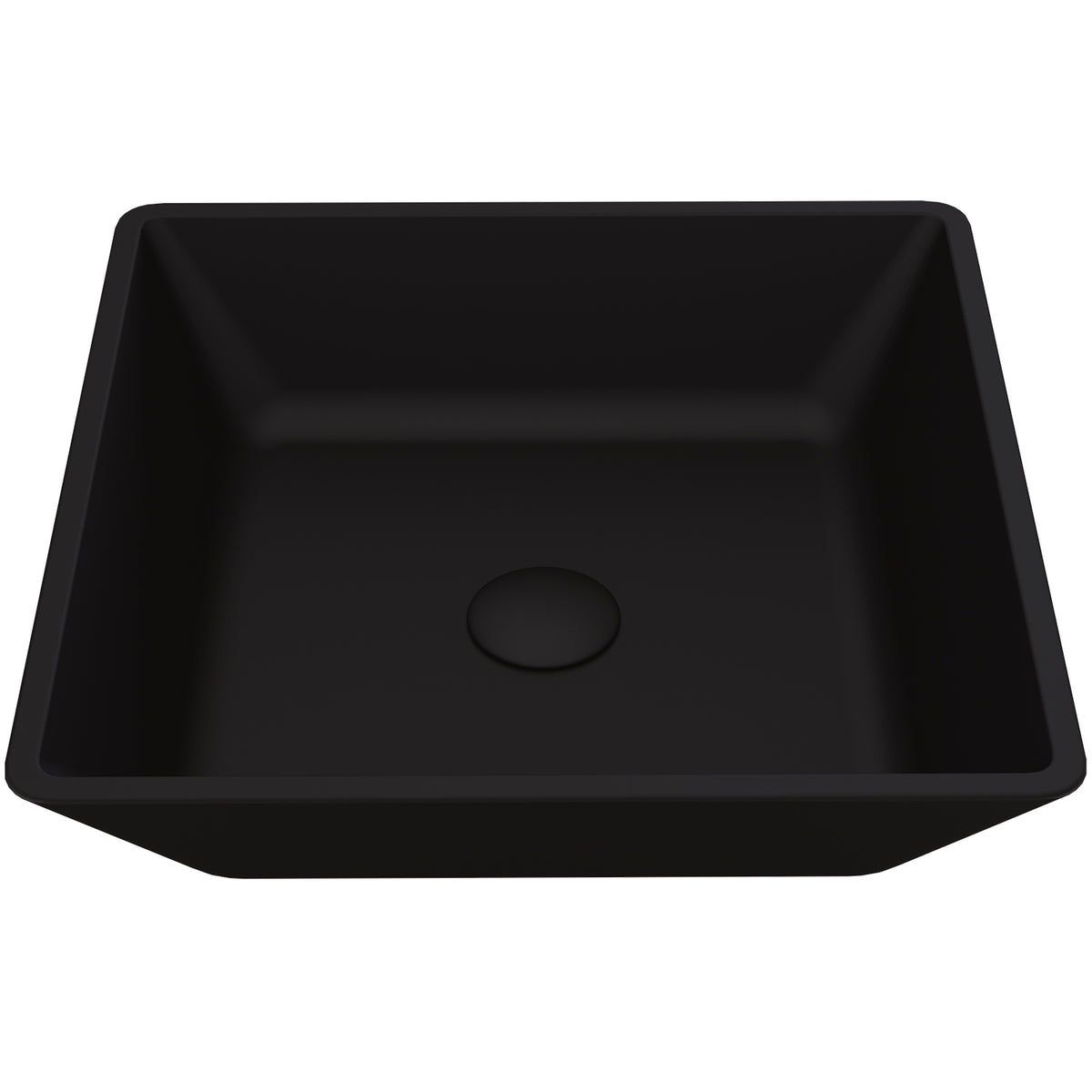Matte Shell Square Vessel Bathroom Sink