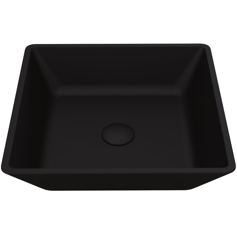 Matte Shell Square Vessel Bathroom Sink