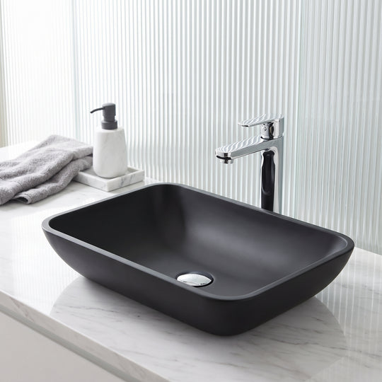 Sottile Rectangular Glass Vessel Sink