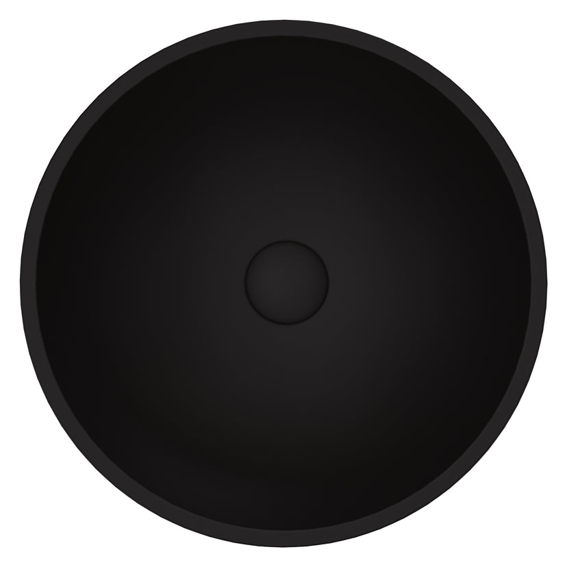 Matte Shell Round Vessel Bathroom Sink