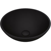 Contemporary round vessel sink with fade-resistant matte shell finish