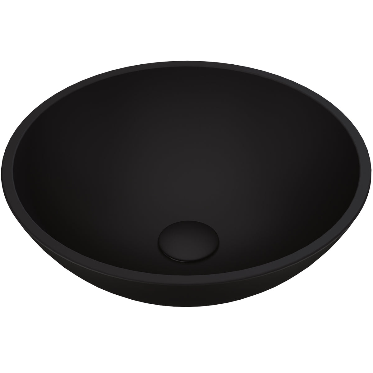 Matte Shell Round Vessel Bathroom Sink