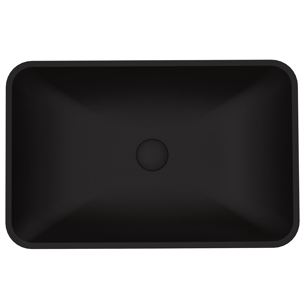 Matte Shell Rectangular Vessel Bathroom Sink