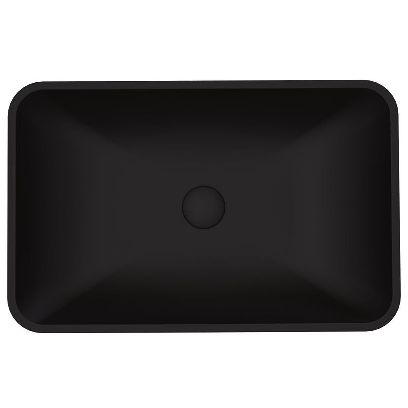 Matte Shell Rectangular Vessel Bathroom Sink