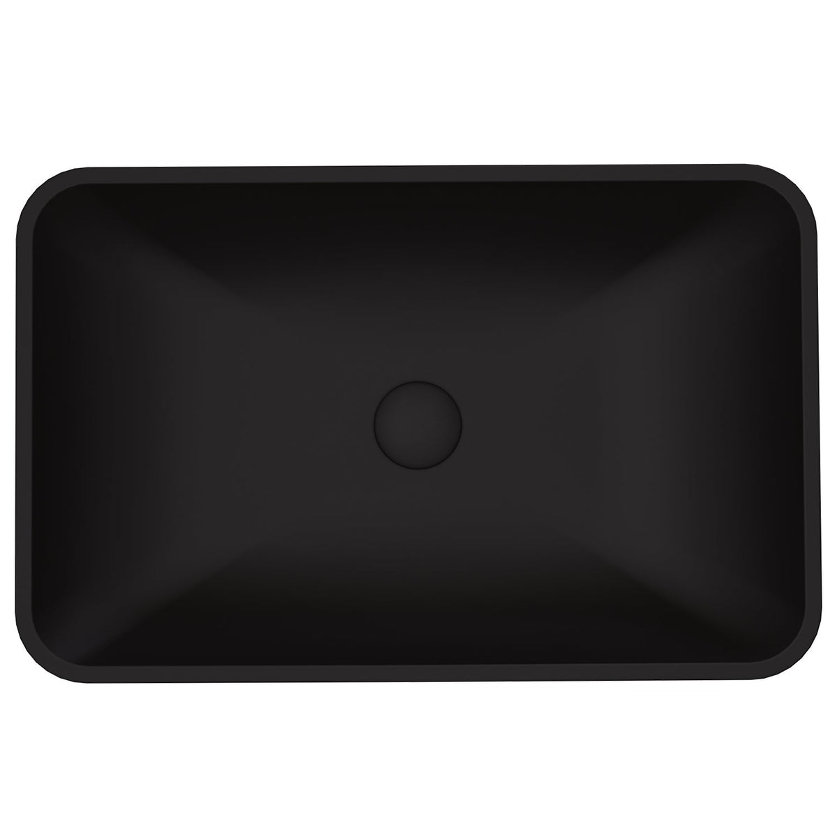 Rectangular vessel sink featuring rust-resistant glass construction