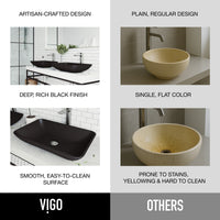 Matte Shell Rectangular Vessel Bathroom Sink