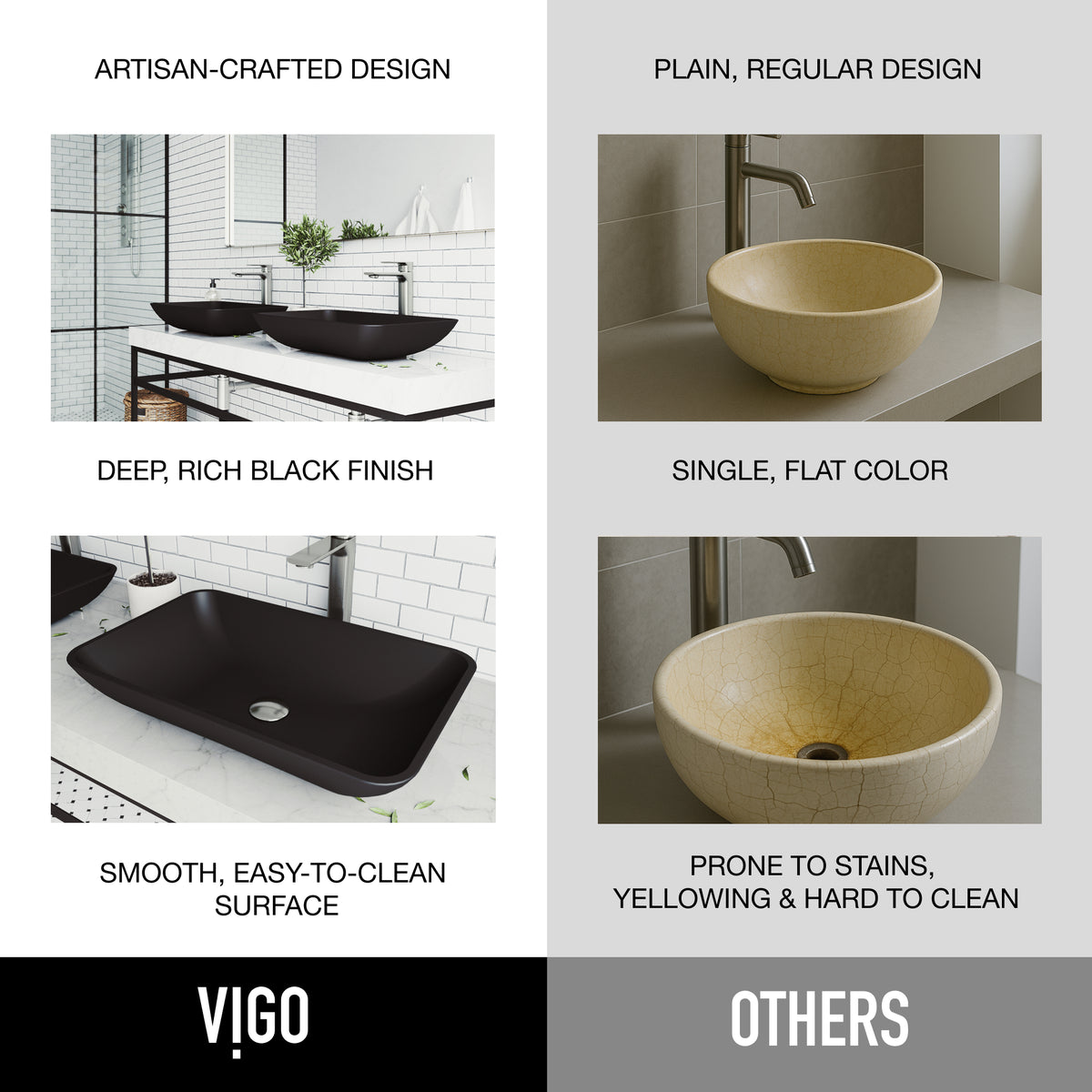 Matte Shell Rectangular Vessel Bathroom Sink
