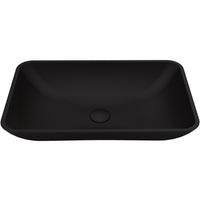 Matte Shell Rectangular Vessel Bathroom Sink