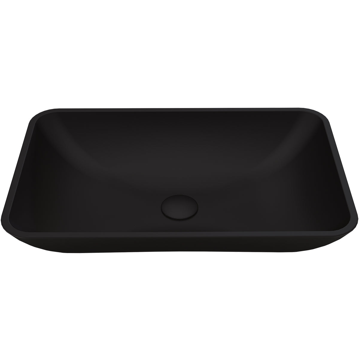 Matte Shell Rectangular Vessel Bathroom Sink