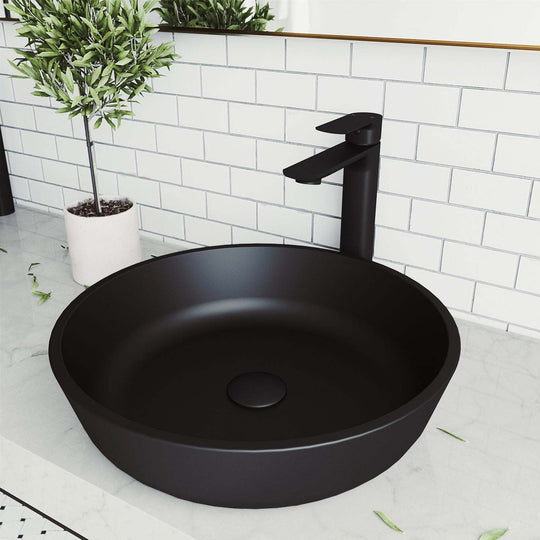 Contemporary vessel sink made of scratch-resistant glass, ideal for commercial use