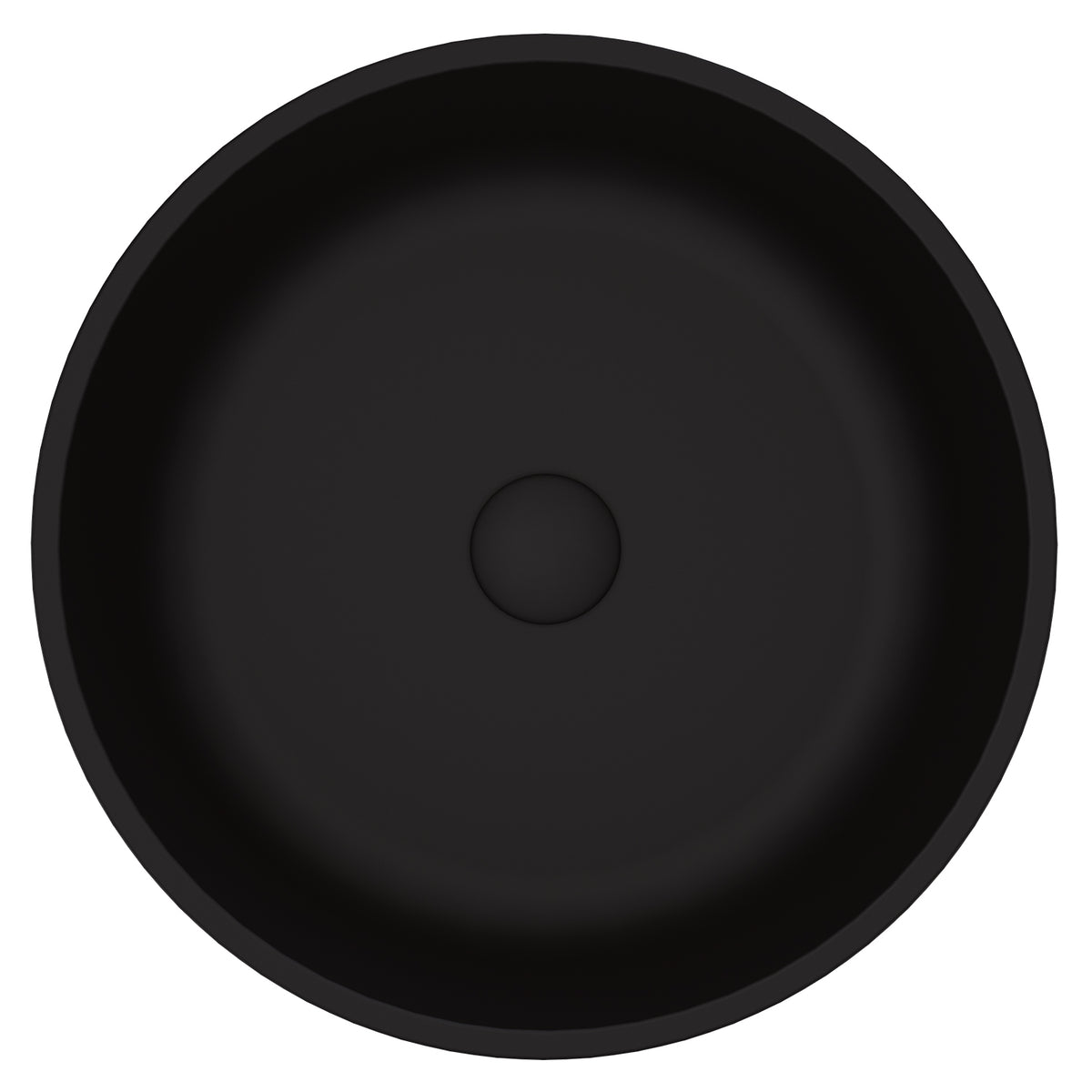 Matte Shell Round Vessel Bathroom Sink